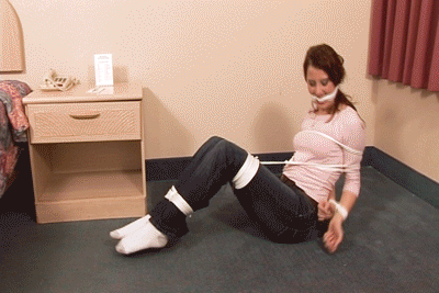 www.oldschoolbondage.com - 2306ALYSSA-Babysitter gets a late night tying and gagging thumbnail